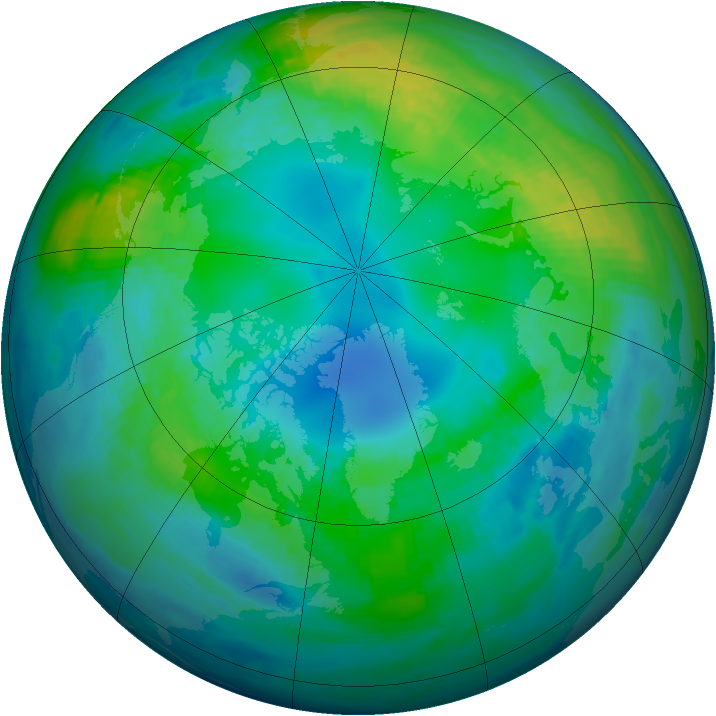 Arctic ozone map for 02 November 1982